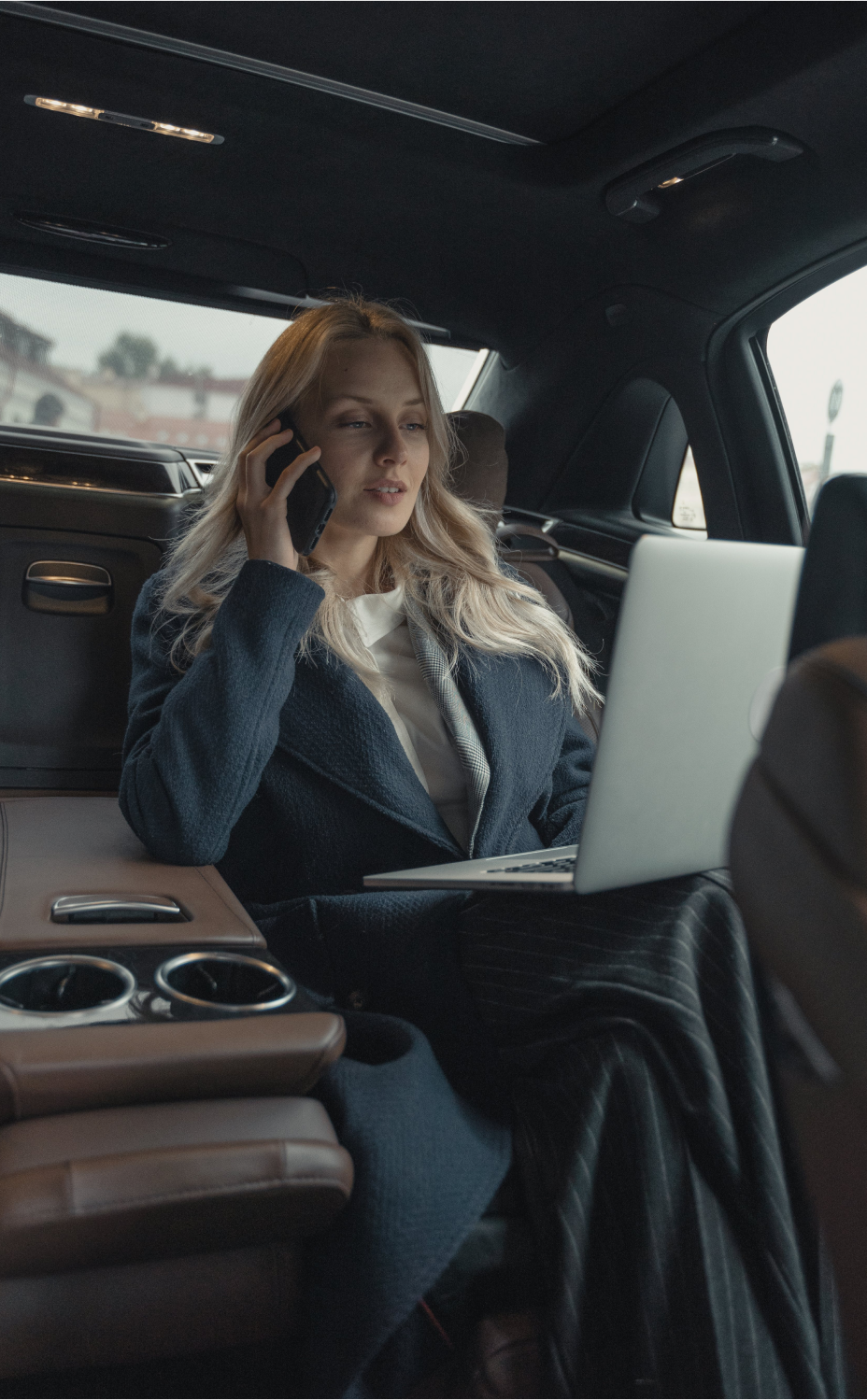 Passenger on phone